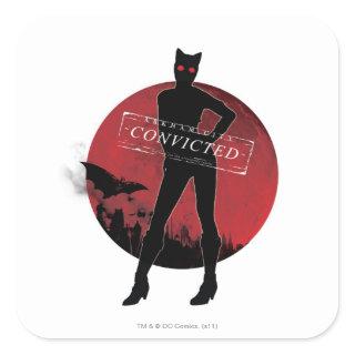 Catwoman Convicted White Square Sticker