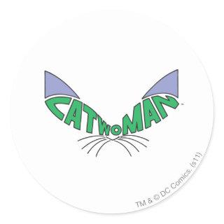 Catwoman Logo Green Classic Round Sticker