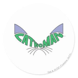 Catwoman Logo Green Classic Round Sticker