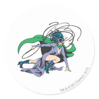 Catwoman Lunges Classic Round Sticker