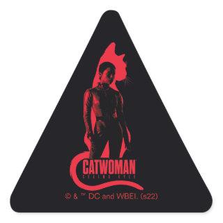 Catwoman Selina Kyle Cat Silhouette Triangle Sticker