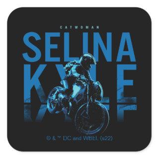 Catwoman Selina Kyle Motorcycle Square Sticker