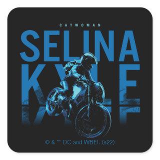 Catwoman Selina Kyle Motorcycle Square Sticker