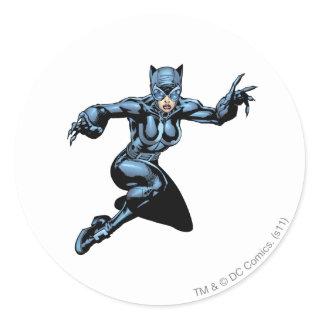 Catwoman with Claws Classic Round Sticker