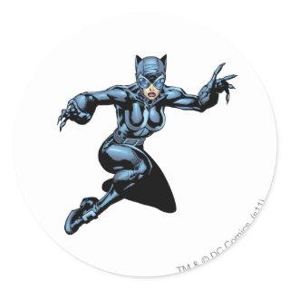 Catwoman with Claws Classic Round Sticker