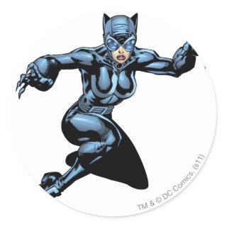 Catwoman with Claws Classic Round Sticker