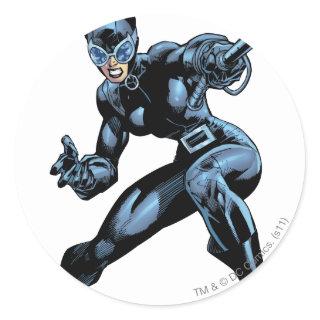Catwoman with Whip Classic Round Sticker