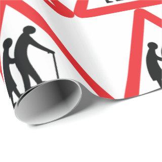 CAUTION Elderly People - UK Traffic Sign