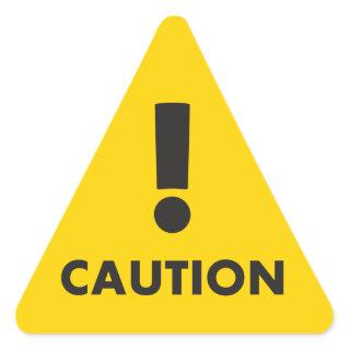 Caution Triangle - Black Yellow Visibility Hazard Triangle Sticker