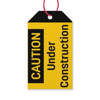 CAUTION Under Construction Gift Tags