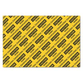 CAUTION Under Construction Tissue Paper