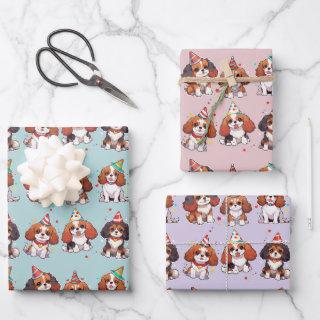 Cavalier King Charles Pastel Birthday Pattern  Sheets