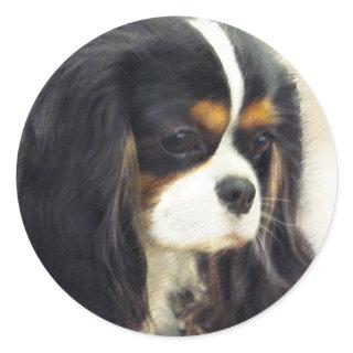 Cavalier King Charles Spaniel Classic Round Sticker