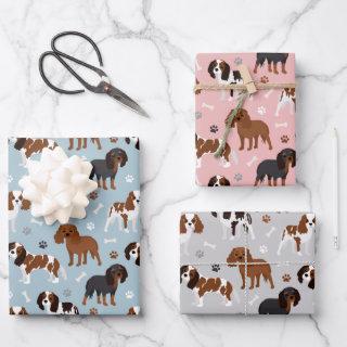 Cavalier King Charles Spaniel Paws and Bones  Sheets