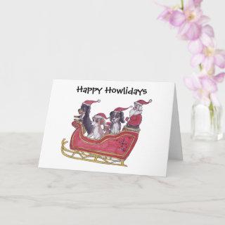 Cavalier King Charles Spaniel Winter Holiday  Card
