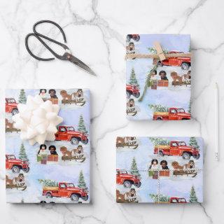 Cavalier King Charles Spaniels Winter Truck  Sheets