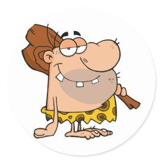 Caveman With Club Stickers