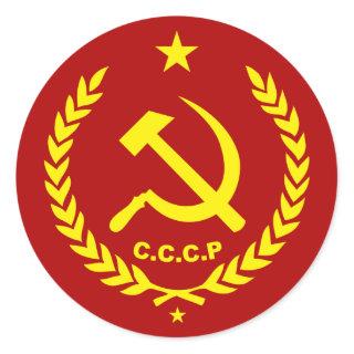 CCCP Communist Hammer and Sickle Badge Classic Round Sticker