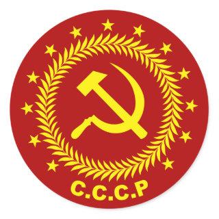 CCCP Hammer Sickle Emblem Classic Round Sticker