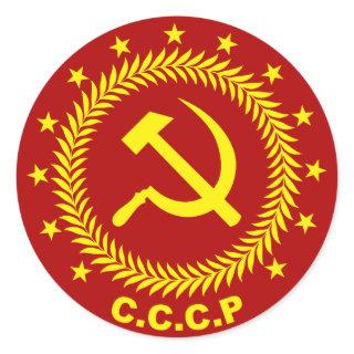 CCCP Hammer Sickle Emblem Classic Round Sticker