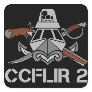 CCFLIR 2 Zap (Sticker), 3" X 3", Sheet of 6 Square Sticker