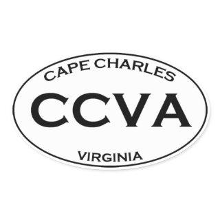 CCVA - Cape Charles Virginia Oval Sticker