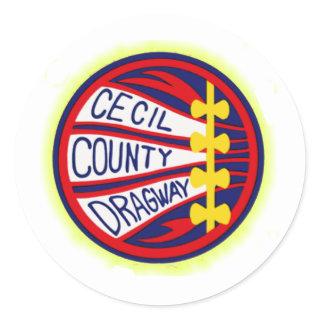 Cecil County Dragway copy Classic Round Sticker