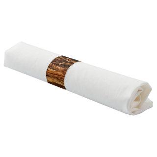 Cedar Textured Wooden Bark Look Napkin Bands
