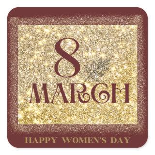 Celebrate international women's day 8th March 2025 Square Sticker