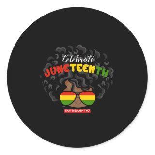Celebrate Junenth S Certified Black Owned Business Classic Round Sticker