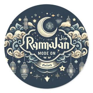 Celebrate Ramadan with Ramadan ModeOn Classic Round Sticker