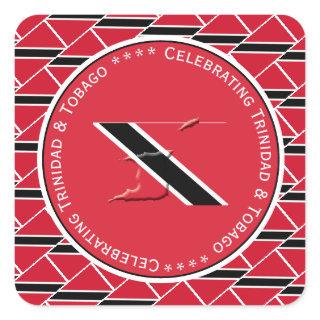 Celebrating TRINIDAD & TOBAGO FLAG Custom Photo Square Sticker