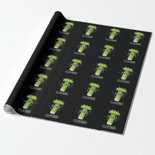 Celery-brate Funny Veggie Celery Pun Dark BG