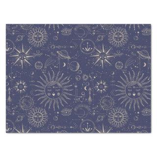 Celestial Astronomy Navy Pattern  Tissue Paper