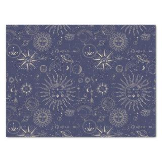 Celestial Astronomy Navy Pattern  Tissue Paper