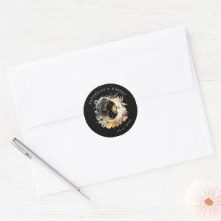 Celestial Black Gold Duality Moon Envelope Seal
