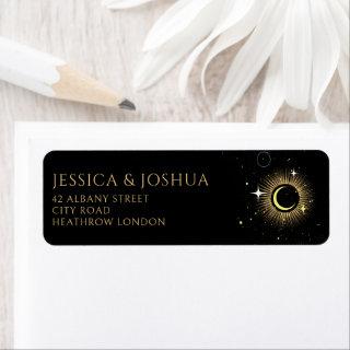 Celestial Black Mystical Sun Star Dust  Label