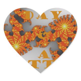Celestial Galactic Have a Nice Day & Better Night Heart Sticker