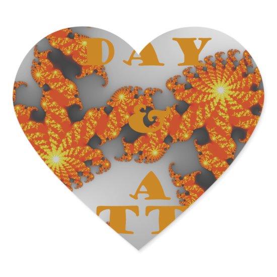Celestial Galactic Have a Nice Day & Better Night Heart Sticker