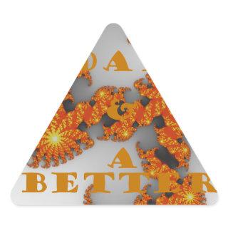 Celestial Galactic Have a Nice Day & Better Night Triangle Sticker