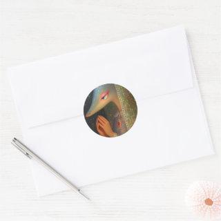 Celestial Goddess Classic Round Sticker