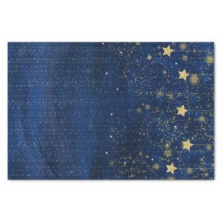 Celestial Gold Stars Sparkle Night Sky Custom Gift Tissue Paper