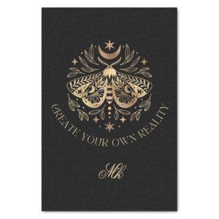 Celestial Moth Personalized Throw Pillow Tissue Paper