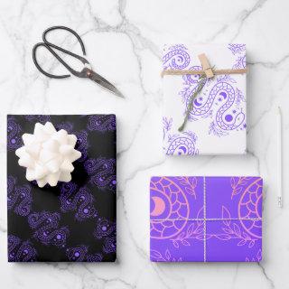 Celestial Serpent | Purple Snake Design  Sheets