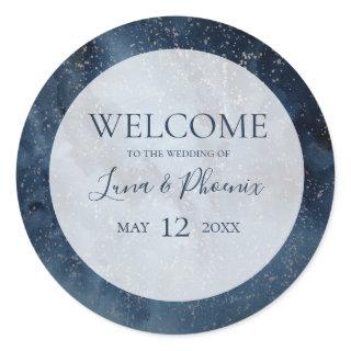 Celestial Sky With Frame Wedding Welcome Sticker