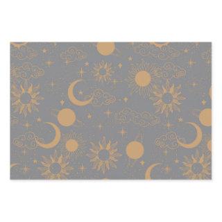 celestial space sun moon galaxy planet pattern  sheets