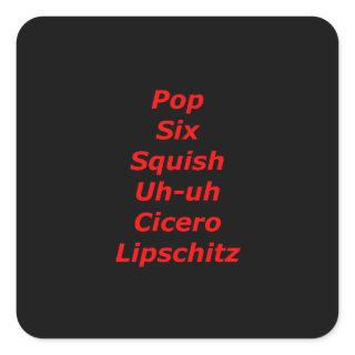 Cell Block Tango Square Sticker