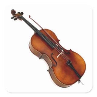 "Cello 1" design gifts and products Square Sticker