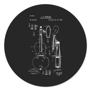 Cello Cello Player Classic Round Sticker