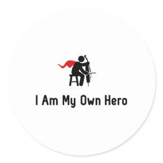Cello Hero Classic Round Sticker